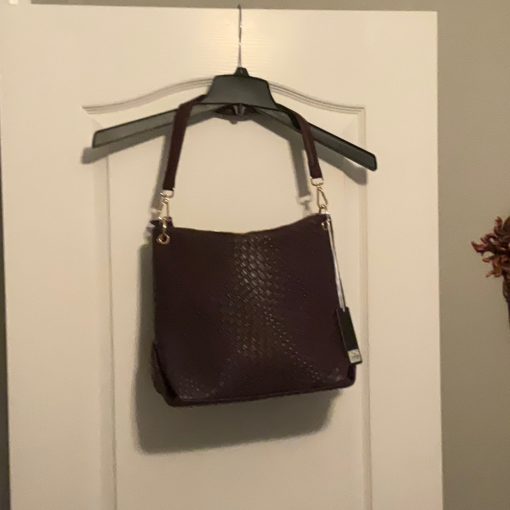 Purse, deep plum colored